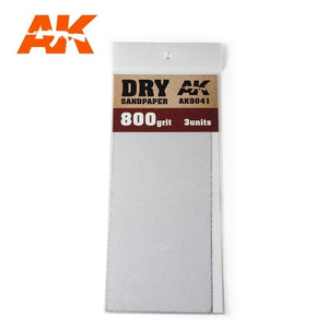 Papier de verre sec AK Interactive AK9041, grain 800