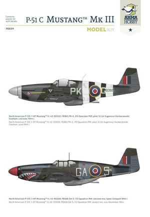 Maquette Arma Hobby 70039 P-51C Mustang Mk III au 1/72 – immagine 5