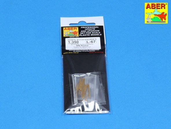 Aber 350L-67 Ensemble de canons pour cuirassé italien : RN Roma 381 mm x 9, 152 mm x 12, 90 mm x 12 (1/350) – Bild 8