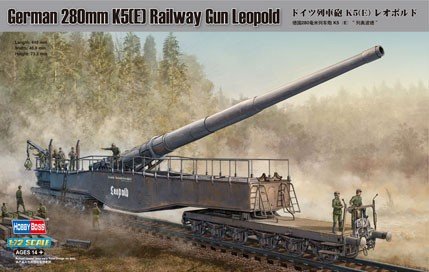 Hobby Boss 82903 Canon ferroviaire allemand K5(E) de 280 mm Leopold (1/72)