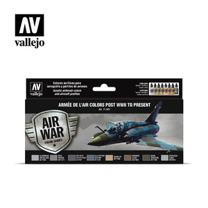 Vallejo 71627 Couleurs de l&amp;#39;Armée de l&amp;#39;Air après la Seconde Guerre mondiale pour présenter 8x17 ml