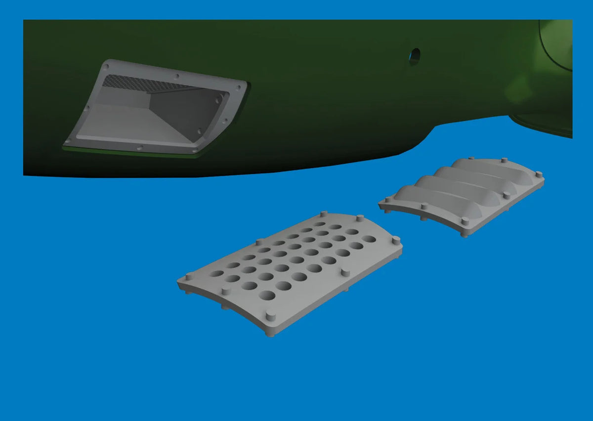 Eduard 632218 North American P-51 B/C Mustang - Nose Perforated Panels for Eduard Kits / 3D-Printed 1/32