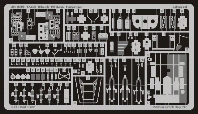 Intérieur Eduard 48382 P-61 1/48 (MONOGRAM, REVELL)