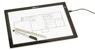 Boîte lumineuse Lightcraft LC2004LED Ultraslim A4 / Boîte lumineuse ultra-mince A4, zone de travail 320 mm x 230 mm, dimensions extérieures 360 mm x 270 mm