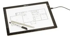 Boîte lumineuse Lightcraft LC2004LED Ultraslim A4 / Boîte lumineuse ultra-mince A4, zone de travail 320 mm x 230 mm, dimensions extérieures 360 mm x 270 mm