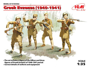 ICM 35562 Evzones grecs (1940-1941) 4 figurines 1/35