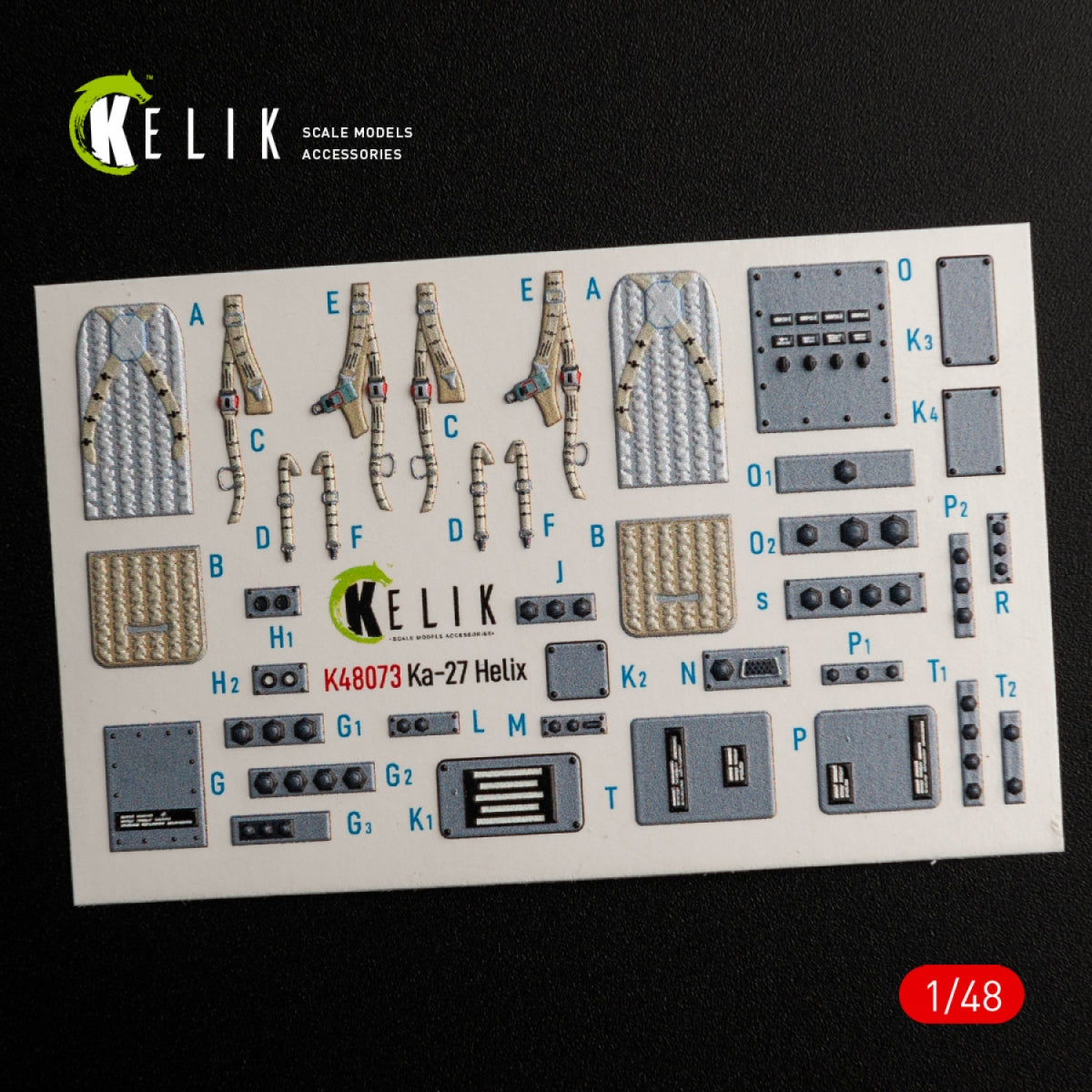 Décalcomanies 3D pour l&amp;#39;intérieur du Ka-27 Helix (KELIK K48073) pour la maquette HobbyBoss au 1/48 – immagine 3