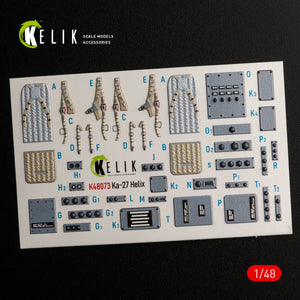 Décalcomanies 3D pour l&amp;#39;intérieur du Ka-27 Helix (KELIK K48073) pour la maquette HobbyBoss au 1/48 – immagine 3