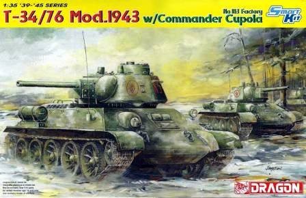 Dragon 6564 T-34/76 Mod. 1943 avec coupole de commandant (1/35)