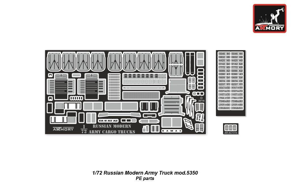 Armory Models 72406-R Camion cargo militaire russe moderne 4×4 mod.4350 1/72  – immagine 3