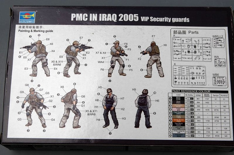 Trumpeter 00420 PMC en Irak 2005 - Gardes de sécurité VIP (1/35) – image 3