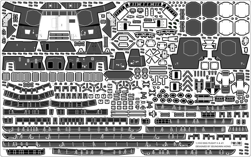 Pontos 35028F1 USS DDG-92 Momsen Flight IIa Kit de détails au 1/350 – image 21
