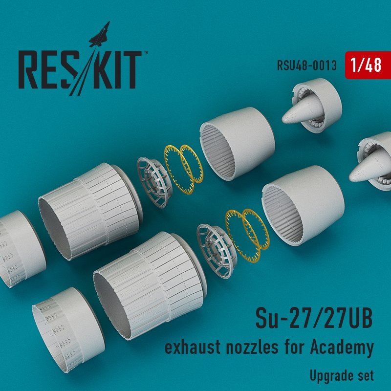 RESKIT RSU48-0013 Tuyères d'échappement Su-27/27UB pour Academy 1/48