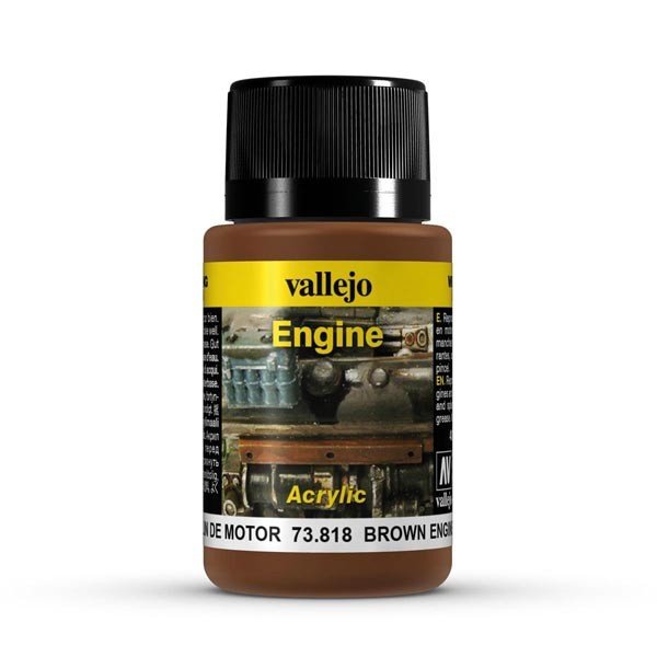 Vallejo 73818 Effets moteur - Suie de moteur brune 40