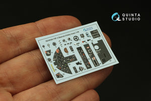 Intérieur imprimé en 3D et coloré sur papier décalcomanie Quinta Studio QD48384 F8F-2 Bearcat (Hobby Boss) 1/48 – image 3