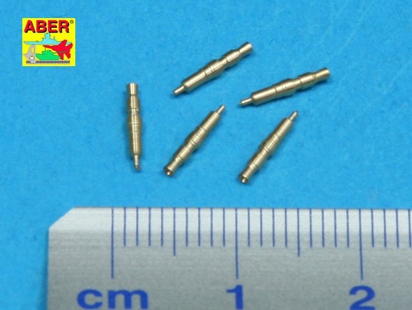 Aber 35L-083 Ensemble de 5 pièces. Embouts de canons pour mitrailleuses MG 34 de char allemand, pour montage sur tourelle (1/35) – immagine 2