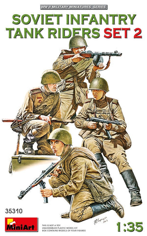 MiniArt 35310 ENSEMBLE DE CAVALIERS DE CHARS D&amp;#39;INFANTERIE SOVIETIQUE 2 1/35