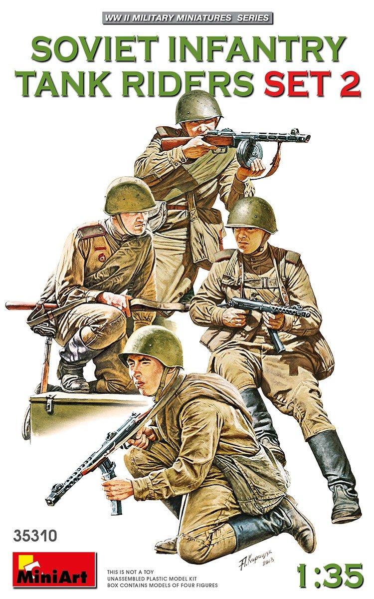 MiniArt 35310 ENSEMBLE DE CAVALIERS DE CHARS D&amp;#39;INFANTERIE SOVIETIQUE 2 1/35