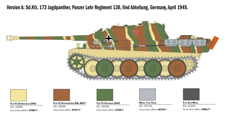 Italeri 6564 Sd.Kfz.173 JAGDPANTHER avec équipage d&amp;#39;hiver 1/35 – immagine 2