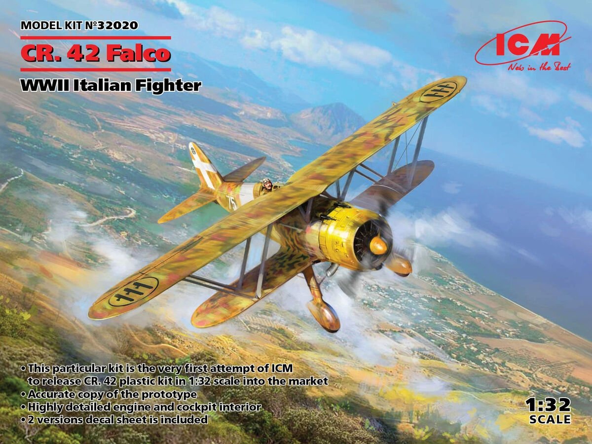 ICM 32020 Fiat CR.42 Falco Chasseur italien de la Seconde Guerre mondiale 1/32 – imagen 2