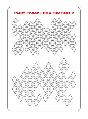 Paint Forge PFST004M STENCIL - DIAMONDS 2 – zdjęcie 2