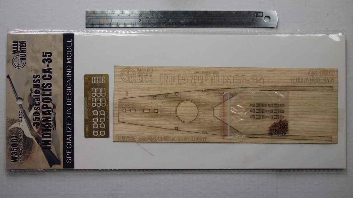 Maquette en bois Wood Hunter W35007 du croiseur USS Indianapolis pour Academy, échelle 1/350 – image 2