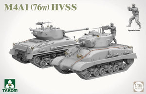 Takom 2205W M4A1 (76w) HVSS + M1 Super Sherman + Coffret de figurines de char Sherman de l&amp;#39;armée américaine, édition limitée 1/35  – image 4