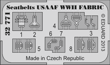Eduard 32771 Ceintures de sécurité USAAF Seconde Guerre mondiale TISSU 1/32  – Bild 2