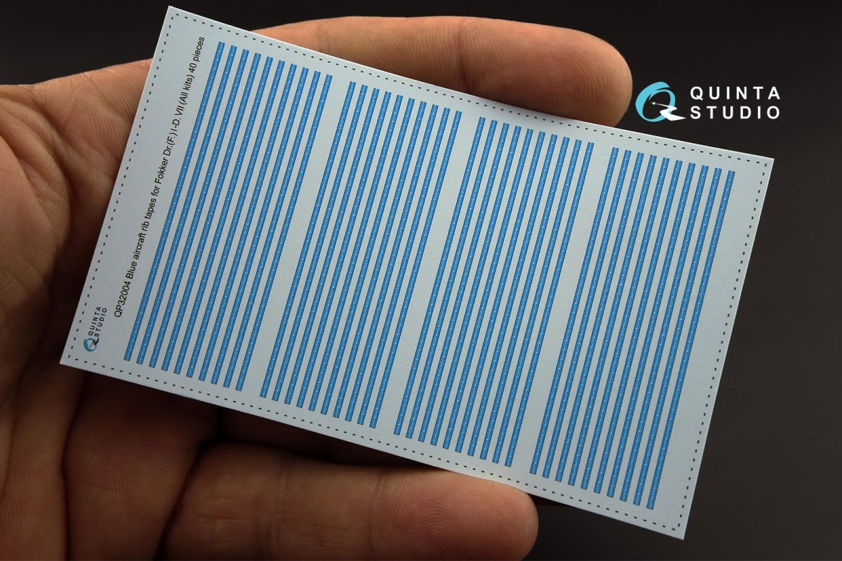 Quinta Studio QP32004 Bandes Blue Rib Fokker Dr. (F.)ID.VII (pour tous les kits) 1/32 – immagine 5