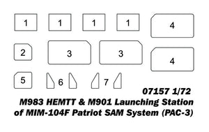 Trumpeter 07157 Station de lancement M983 HEMTT et M901 avec système SAM MIM-104F Patriot (PAC 3) 1/72 – imagen 6