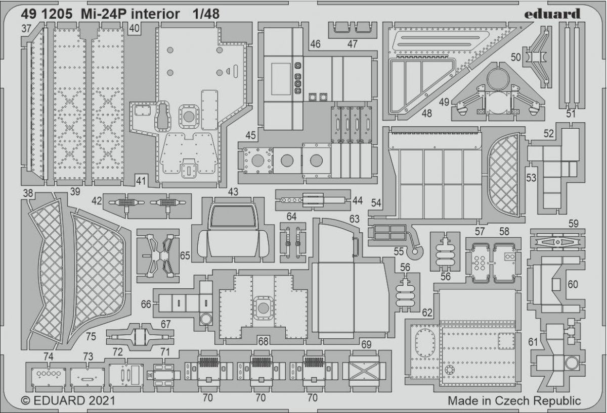 Eduard 491205 Mi-24P intérieur ZVEZDA 1/48 – image 2