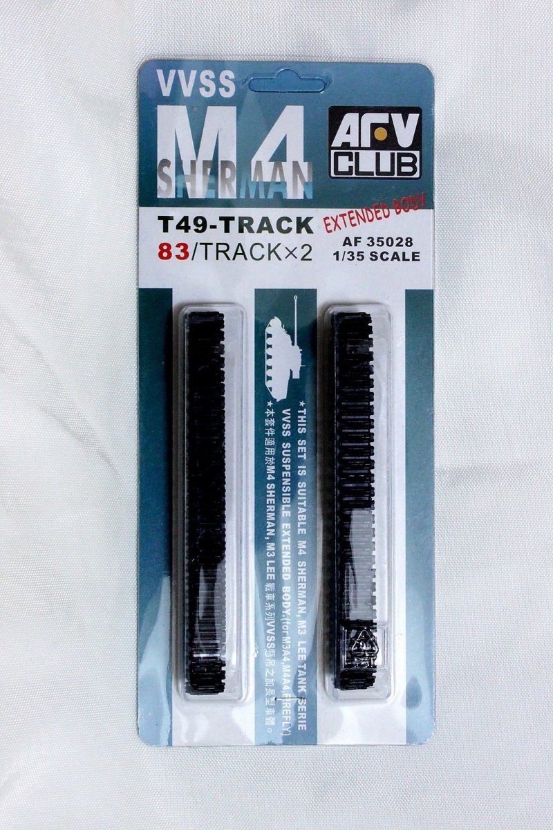 AFV Club 35028 Chenilles T-49 pour chars américains M3, M3A4, M4A4 et Firefly de la Seconde Guerre mondiale, échelle 1/35
