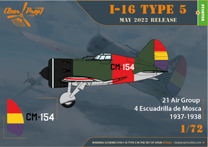 Clear Prop! CP72023 I-16 Type 5 Dans le ciel d&amp;#39;Espagne KIT DE DÉMARRAGE 1/72  – imagen 10