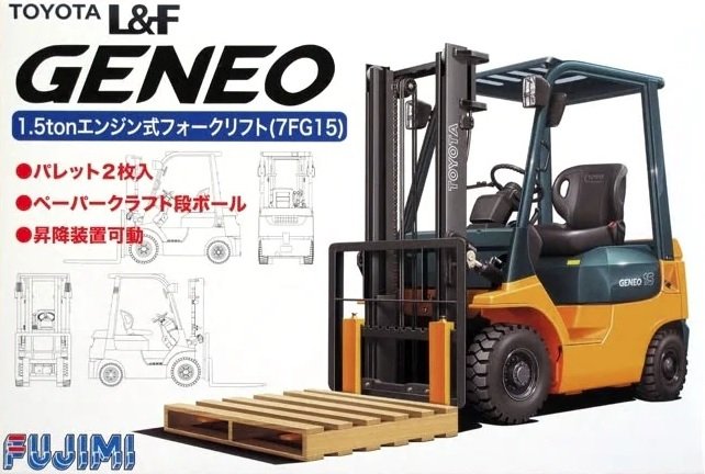 Fujimi 011684 Toyota L&amp;F Geneo Chariot élévateur 1,5 tonne 1/32