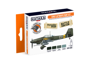 Hataka HTK-CS02 ORANGE LINE – Set de peintures Luftwaffe débutantes (4x17ml)