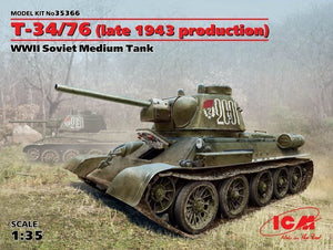 ICM 35366 T-34/76 (production fin 1943) Char moyen soviétique de la Seconde Guerre mondiale