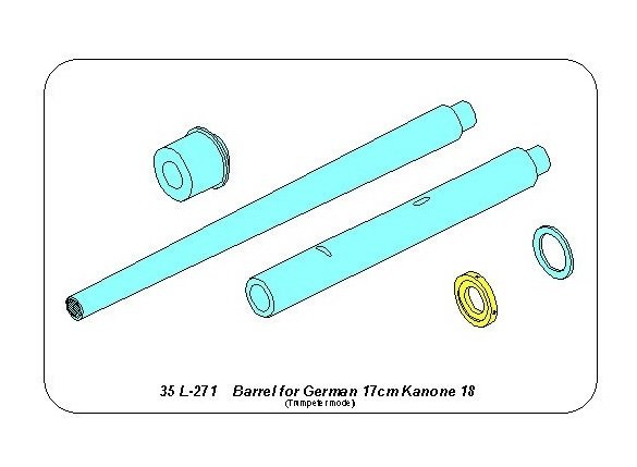 Canon Aber 35L-271 pour canon allemand 17cm Kanone 18 1/35 – immagine 2