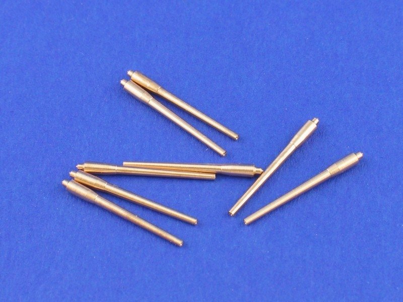 Aber 1/700L-01 Jeu de 8 canons de 380 mm de long pour tourelles sans protection anti-souffle, navires Richelieu, Jean Bart 1/700