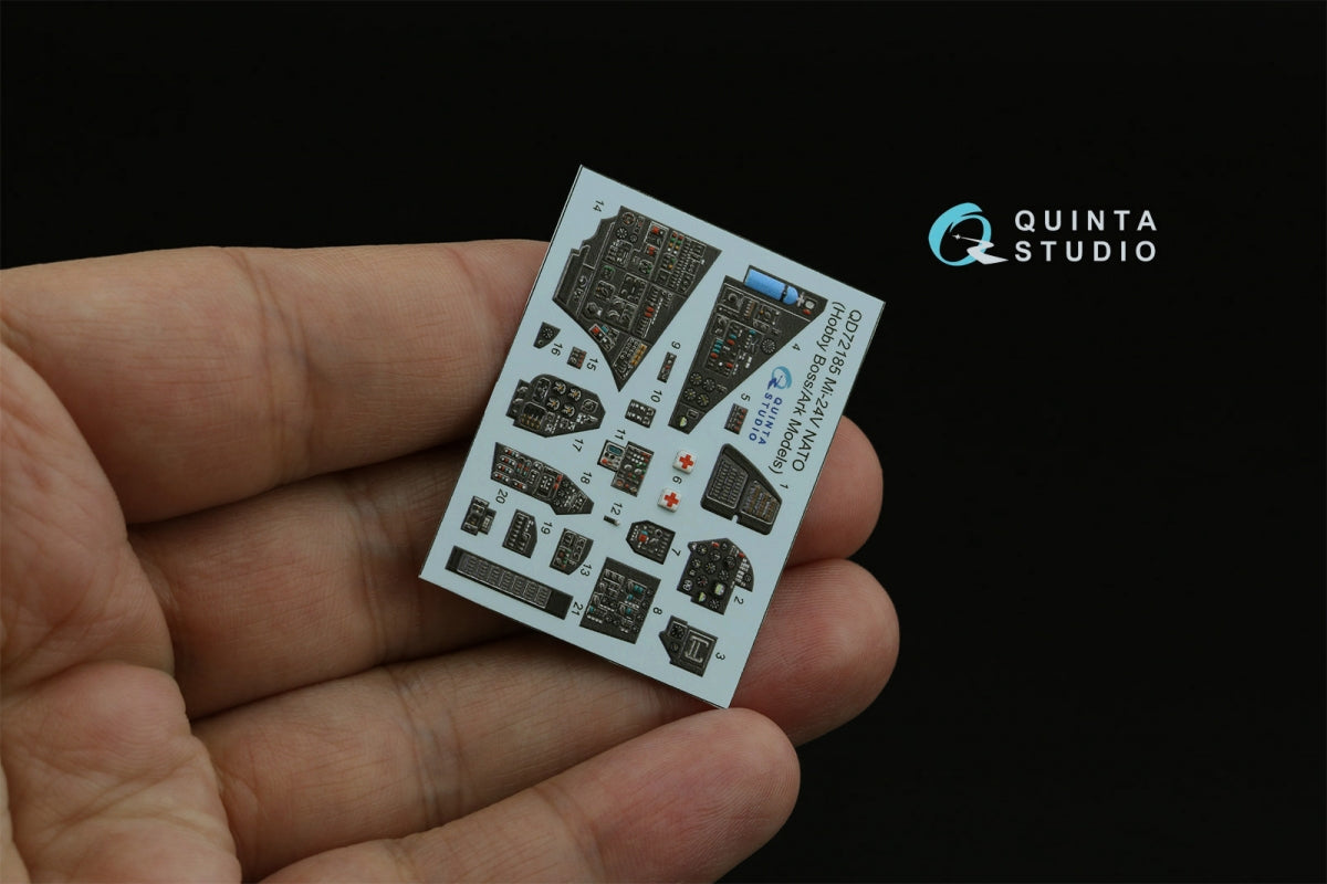Intérieur imprimé en 3D et coloré sur papier décalcomanie pour Mi-24V OTAN (QD+72185 de Quinta Studio, Hobby Boss/ARK Models) (avec pièces en résine imprimées en 3D) à l&amp;#39;échelle 1/72 – Bild 4