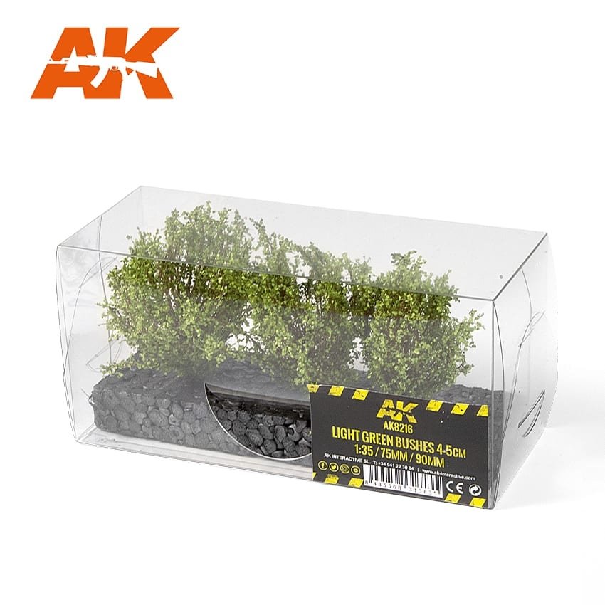 AK Interactive AK8216 BUISSONNES VERT CLAIR 4-6CM 1/35