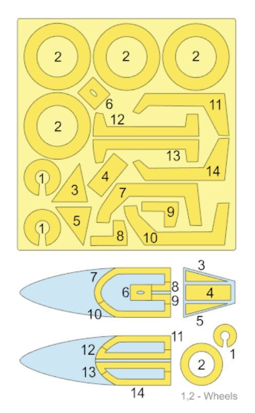 Masque Omask 57016 Fw 190 D (pour IBG) 1/72 – immagine 2