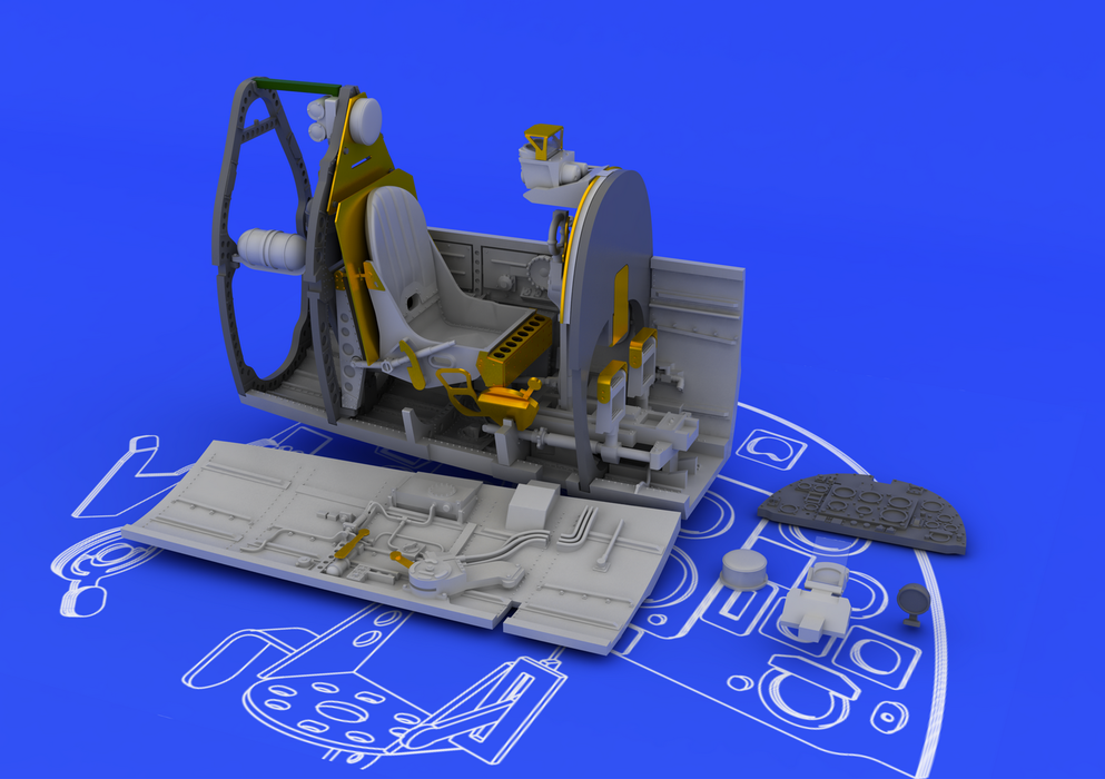 Cockpit du Spitfire Mk. IX Eduard 648100 au 1/48 (Eduard)