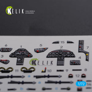 Décalcomanies 3D intérieures KELIK K72093 Folland Gnat T.1 pour maquette Airfix au 1/72 – Bild 6