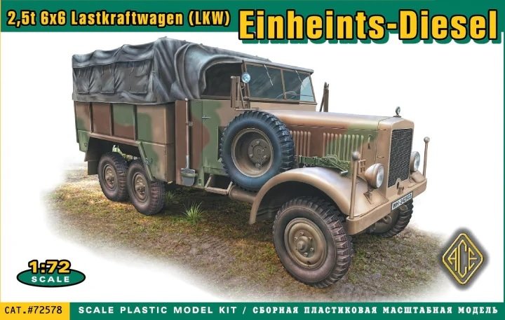 Ace 72578 2.5t 6x6 Lastkraftwagen (LKW) Einheints-Diesel 1/72