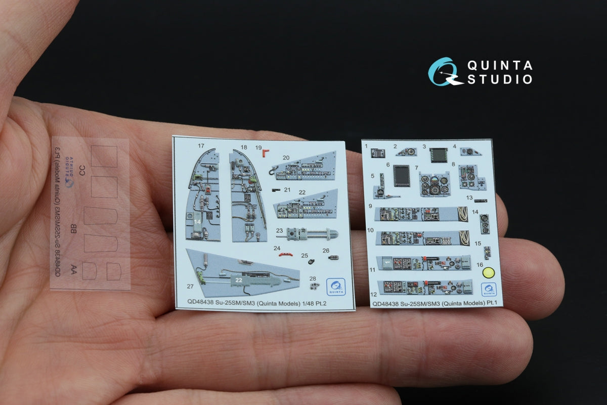 Intérieur coloré imprimé en 3D sur papier décalcomanie pour Su-25SM/SM3 (Zvezda/Quinta Models/Arma Models) Quinta Studio QD+48438, échelle 1/48 – immagine 3
