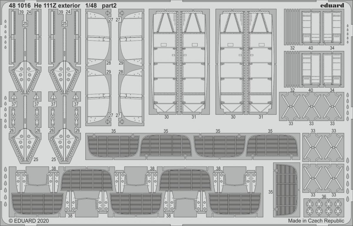 Eduard 481016 He 111Z extérieur pour ICM 1/48 – image 2