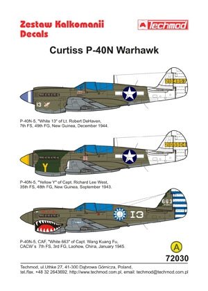 Techmod 72030 - Curtiss P-40N-5 Warhawk 1/72 – zdjęcie 2