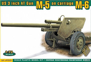 ACE 72531 Canon antichar américain de 3 pouces M5 sur affût M6 (version ultérieure) 1/72