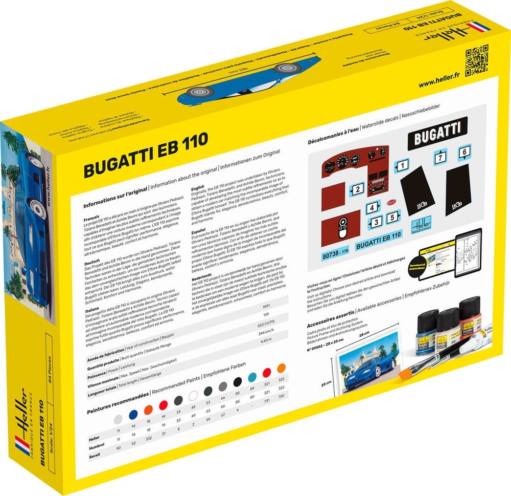Heller 56738 KIT DEMARRAGE BUGATTI EB 110 1/24 – immagine 3