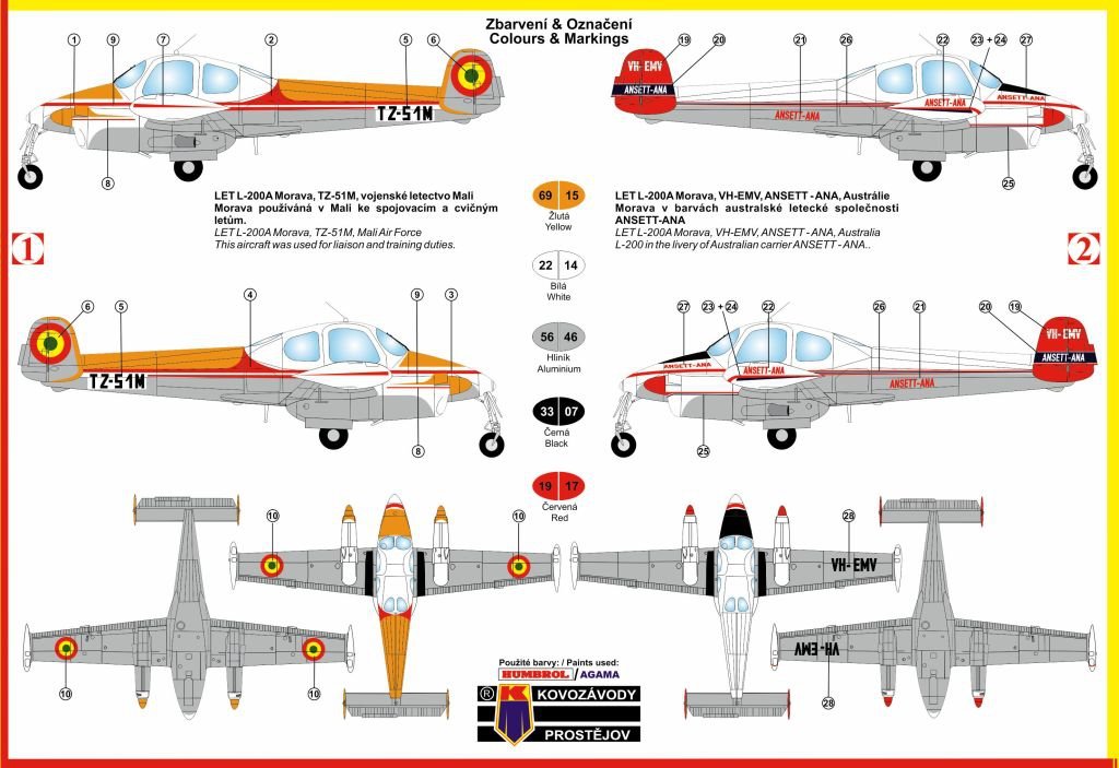 Kozavody Prostejov KPM0089 Let L-200A Morava 1/72 – immagine 2